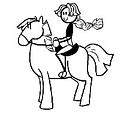 TG05. Horse-riding Teen Girl